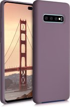 kwmobile telefoonhoesje voor Samsung Galaxy S10 Plus / S10+ - Hoesje met siliconen coating - Smartphone case in druivenblauw
