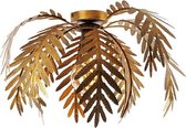 QAZQA botanica - Landelijke Plafondlamp - 1 lichts - Ø 45 cm - Goud/messing - Woonkamer | Slaapkamer