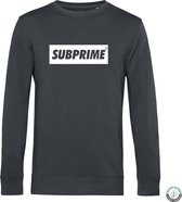 Subprime - Heren Sweaters Sweater Block Antraciet - Grijs - Maat XL
