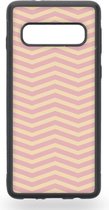 Abstract pink sharp waves Telefoonhoesje - Samsung Galaxy S10
