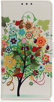 Samsung Galaxy A02s Portemonnee Hoesje Kleurrijke Boom Print