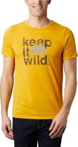 Columbia Terra Vale II SS Tee 1888843790, Mannen, Geel, T-shirt, maat: L EU