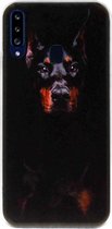 ADEL Siliconen Back Cover Softcase Hoesje Geschikt voor Samsung Galaxy A20s - Dobermann Pinscher Hond