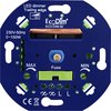 Variateur LED encastrable - Coupure de phase, 0-150W, Interrupteur rotatif, Variateur rotatif pour lampes LED, 100% Silencieux - EcoDim