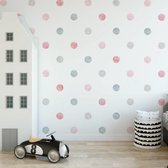 Muursticker Watercolor Confetti Dots pink