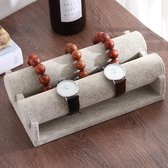 Ilènne - Horloge / Armbanden houder - Liggend - Grijs - 2 rollen