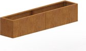 MySteel Cortenstaal plantenbak Texas xxl 2000x300 Inclusief Bodemplaat  - Hoogte: 800mm