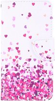 Shop4 - Samsung Galaxy A52 Hoesje - Wallet Case Hartjes