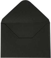 Envelop, zwart, afm 11,5x16 cm,  110 gr, 10stuks