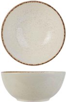 Cosy & Trendy Granite - Bowl - D14,5xh6,5cm - Ivoor  - Keramiek - (set van 6) en Yourkitchen E-kookboek Heerlijke Smulrecepten