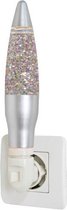 Fisura Nachtlamp Glitter 5 X 20 Cm Aluminium Transparant