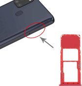 Simkaarthouder + Micro SD-kaarthouder voor Samsung Galaxy A21s (rood)