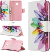 Voor Xiaomi Redmi 8A Gekleurde Tekening Patroon Horizontale Flip PU Lederen Case met Houder & Kaartsleuven & Portemonnee (Zonnebloem)