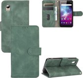 Voor ZTE Blade A3 Lite Effen Kleur Huidgevoel Magnetische Gesp Horizontale Flip Kalf Textuur PU Lederen Case met Houder & Kaartsleuven & Portemonnee (Groen)