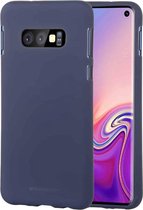 GOOSPERY SOFT FEELING Vloeibare TPU Drop-proof Soft Case voor Galaxy S10e (Marineblauw)