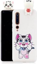 Voor Xiaomi Mi 10 5G schokbestendige cartoon TPU beschermhoes (kat)