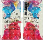 Voor Xiaomi Mi Note 10 / Note 10 Pro 3D-schilderij Gekleurd tekeningpatroon Horizontaal Flip TPU + PU-lederen hoes met houder & kaartsleuven & portemonnee & lanyard (Engelse letters)