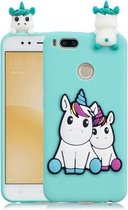 Voor Xiaomi Mi 5X / A1 3D Cartoon patroon schokbestendig TPU beschermhoes (paar eenhoorn)