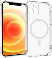 All-inclusive Clear TPU Airbag schokbestendig magnetisch-hoesje voor iPhone 12 (transparant)