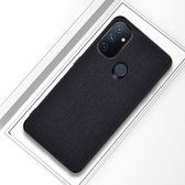 Voor OnePlus Nord N100 schokbestendige stoffen textuur PC + TPU beschermhoes (zwart)