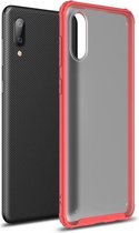 Voor Samsung Galaxy A02 Vierhoekige schokbestendige TPU + pc-beschermhoes (rood)