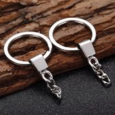 10 STKS platte ring legering metalen ring sleutelhanger