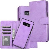 Voor Samsung Galaxy Note8 Retro 2 in 1 Afneembare Magnetische Horizontale Flip TPU + PU Leren Case met Houder & Kaartsleuven & Fotolijst & Portemonnee (Paars)