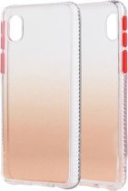 Voor Samsung Galaxy A01 Core Gradient Shockproof TPU + Acryl beschermhoes met afneembare knoppen (Gradient Orange)