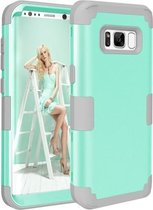 Voor Galaxy S8 + / G955 Dropproof 3 in 1 siliconen hoes voor mobiele telefoon (groen)
