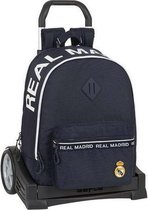 Schoolrugzak met Wielen Evolution Real Madrid C.F. Marineblauw