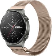 iMoshion Bandje Geschikt voor Huawei Watch GT Pro, Huawei Watch GT 2e Sport (46mm), Huawei Watch GT 2 - iMoshion Milanese Watch bandje - Rosé Goud