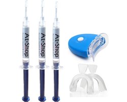 White Smile 3D LED zelf tanden bleken tandenbleekset Tandenbleekset | Witte tanden | Zonder peroxide | Zelf thuis je tanden bleken | Wit