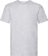 Fruit Of The Loom Heren Super Premium T-shirt met korte mouwen en ronde hals (Ash Grijs)