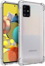 Ceezs siliconen telefoonhoesje voor geschikt voor Samsung Galaxy A51 hoesje shockproof TPU case cover transparant