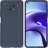 Xiaomi Redmi Note 9T (5G) Hoesje Siliconen - iMoshion Color Backcover - Donkerblauw