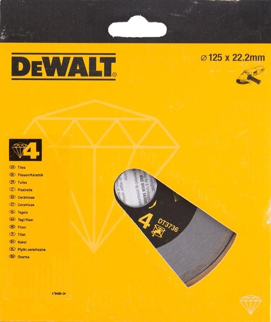 Foto: Dewalt dt3736 diamantdoorslijpschijf 125 x 22 23 x 1 6mm keramiek tegels