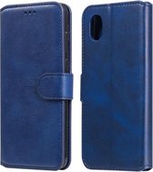 Voor Samsung Galaxy A01 Core / M01 Core Classic Calf Texture PU + TPU Horizontale Flip Leather Case, met houder & kaartsleuven & portemonnee (blauw)