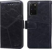 Voor Samsung Galaxy S20 + geometrische stiksels Horizontale flip TPU + PU lederen tas met houder & kaartsleuven en portemonnee (zwart)