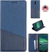 Voor Nokia 2.3 MUXMA MX109 horizontale lederen flip case met houder & kaartsleuf & portemonnee (blauw)