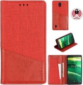 Voor Nokia C1 MUXMA MX109 horizontale flip lederen tas met houder & kaartsleuf & portemonnee (rood)