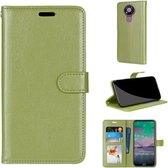 Voor Nokia 3.4 Pure Color Horizontale Flip PU lederen tas met houder & kaartsleuven & portemonnee & fotolijst (groen)