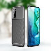 Voor Huawei Nova 6 SE Carbon Fiber Texture Shockproof TPU Case (Zwart)