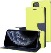 Voor iPhone 11 Pro Max MERCURY GOOSPERY FANCY DAGBOEK Horizontale flip lederen tas met houder & kaartsleuven en portemonnee (groen)
