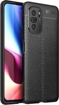 Voor Geschikt voor Xiaomi Redmi K40 / K40 Pro Litchi Texture TPU schokbestendig hoesje (zwart)