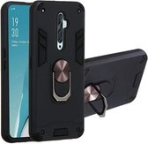 Voor OPPO Reno2 Z & Reno2 F 2 in 1 Armor Series PC + TPU beschermhoes met ringhouder (zwart)