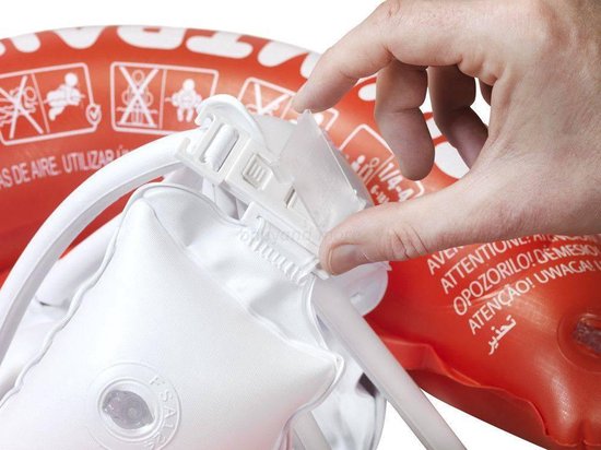 SWIMTRAINER "Classic" ® rood (3 maanden tot 4 jaar, 6kg-18kg) DE VEILIGE BABY ZWEMBAND: ZWEMTRAINER | (Keurmerken: CE-TüV-EN13138-1:2014)