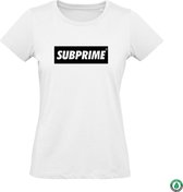 Subprime - Dames Tee SS Wmn Tee Block White - Wit - Maat M