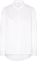 ETERNA 1863 dames blouse A-lijn - twill satijnbinding - wit - Maat: 36