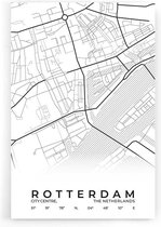 Walljar - Stadskaart Rotterdam Centrum - Muurdecoratie - Poster