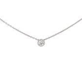 Sparkle halsketting - Collier - 14 karaat wit goud - 0.25 ct. diamant - Dames